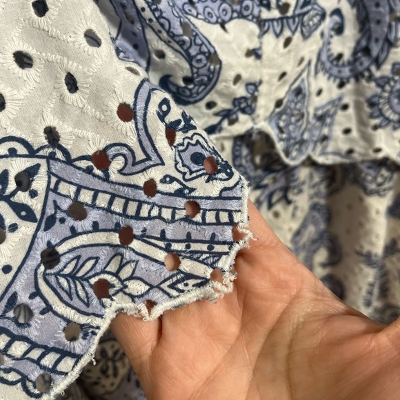 Farm Rio One-Shoulder Eyelet Midi Dress 🩵 - Picture 7 of 11